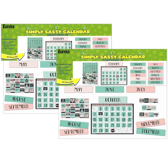 Eureka® Simply Sassy Calendar Bulletin Board Set, 2 Sets